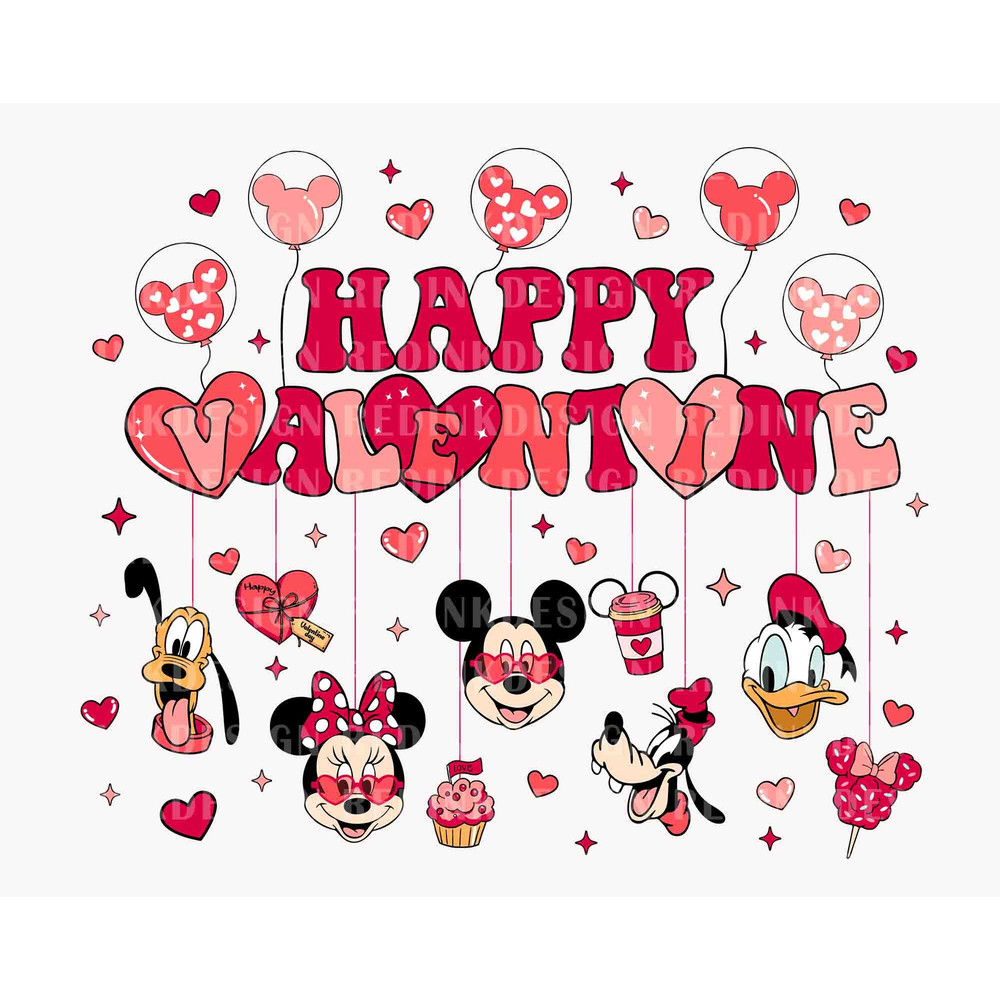 Happy Valentine PNG, Valentines Toys Png, Valentines Mouse Balloons Png, Valentine's Day Png, Xoxo Valentines Png, Mouse And Friends Png.jpg