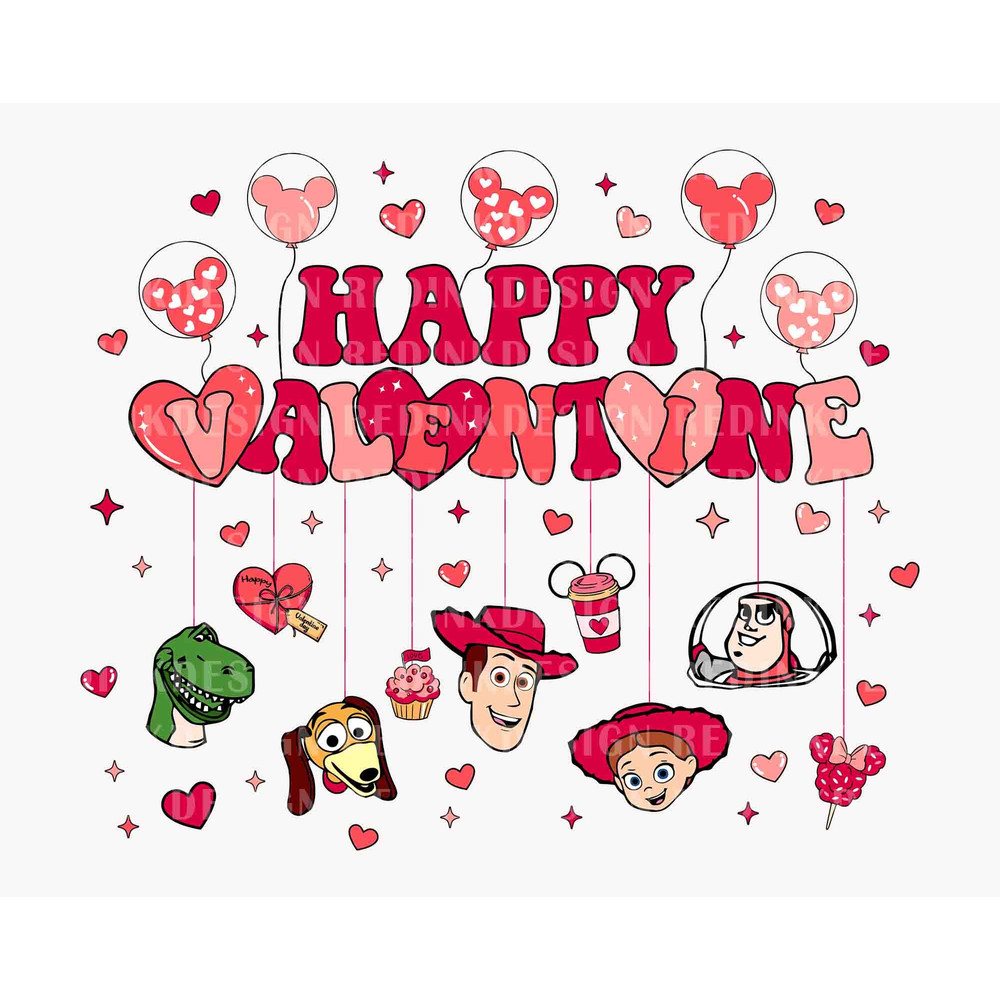 Happy Valentine PNG, Valentines Toys Png, Valentines Mouse Balloons Png, Valentine's Day Png, Xoxo Valentines Png, Toy Magic Couple Svg.jpg