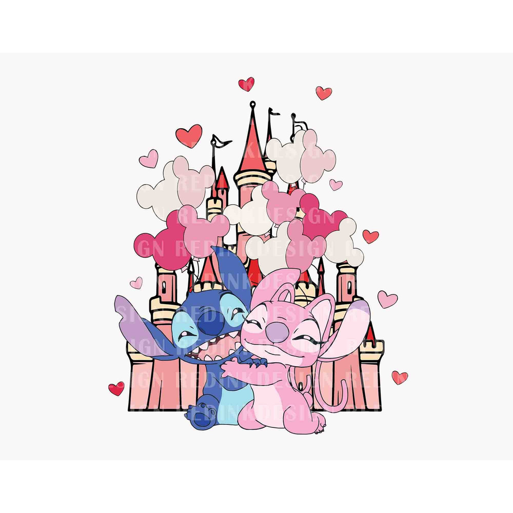 Happy Valentine's Day SVG, Valentines Svg, Cartoon Movie Valentines Svg, Love Svg, Mouse Balloons Svg, Magical Couple Svg, Magic Castle Svg.jpg