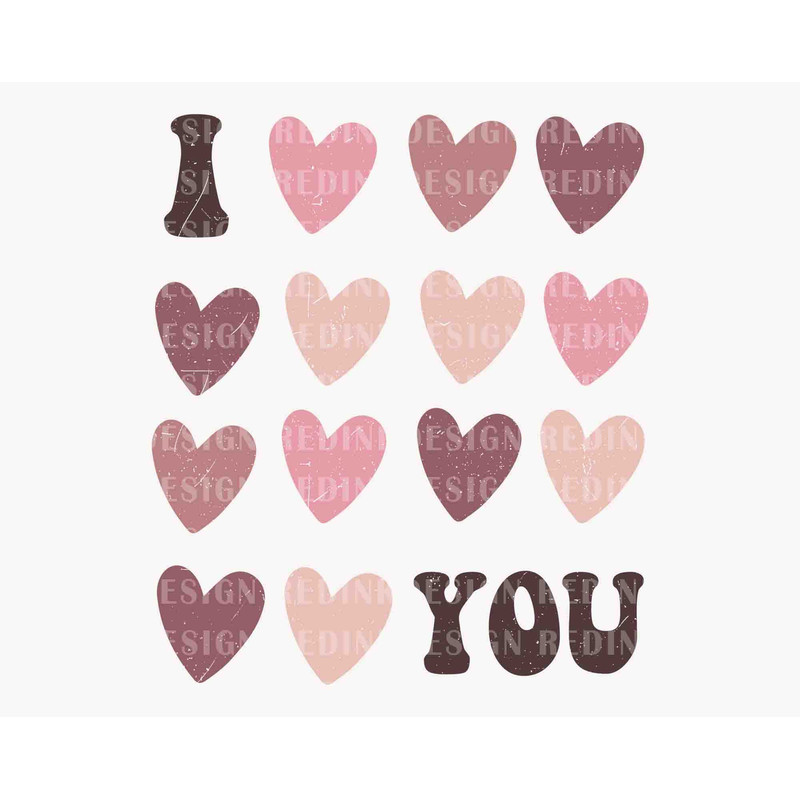 I Love You PNG, Happy Valentines Day Png, Retro Valentine Png, Groovy Valentine Png, Valentine's Sublimation, Love Png, Heart Png, Png File.jpg