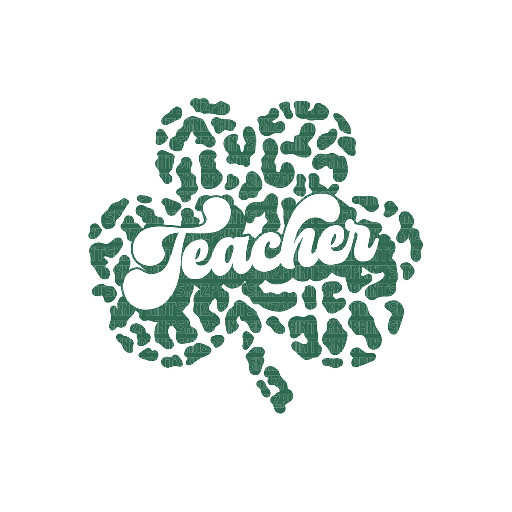 leopard shamrock teacher svg, one lucky teacher st patricks day svg, leopard clover teacher svg, luckiest teacher ever svg, luckey.jpg