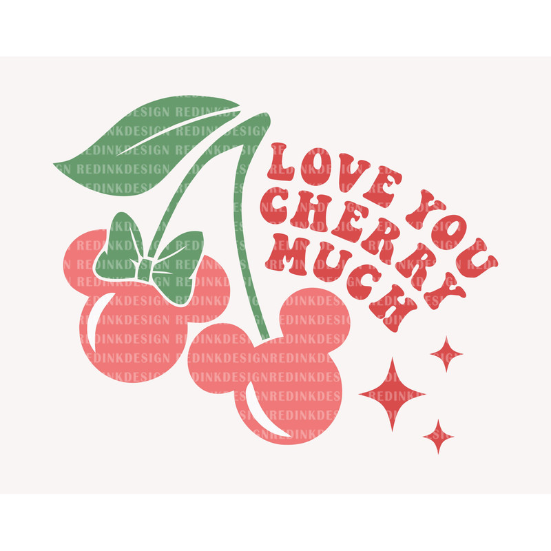 Love You Cherry Much Svg, Mouse Love Svg, Funny Valentine's Day, Valentine's Day, Retro Valentines Svg, Valentines Couple shirt SVG File.jpg