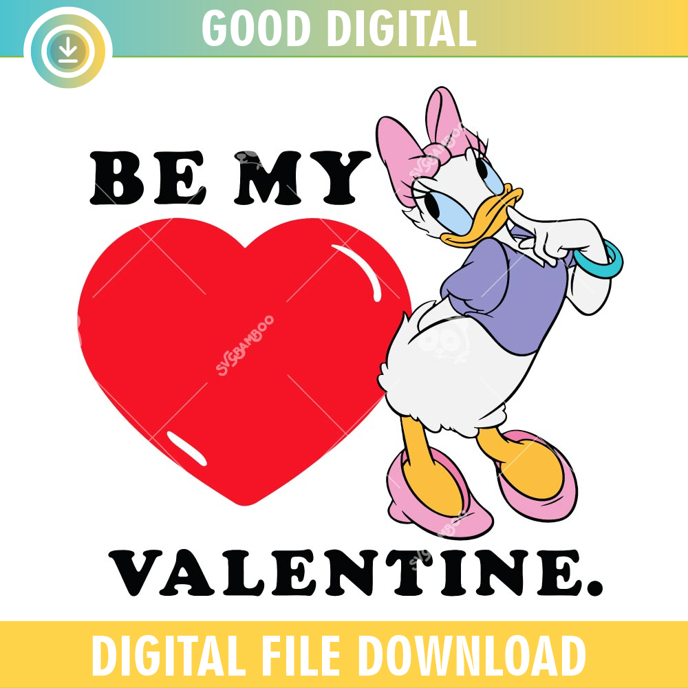 Disney Be My Valentine Daisy Duck SVG PNG.jpg