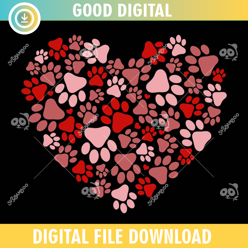 Dog Paw Valentine Heart SVG PNG.jpg