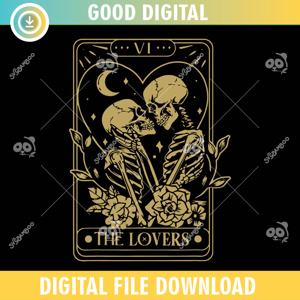 The Lovers Tarot Card SVG PNG.jpg