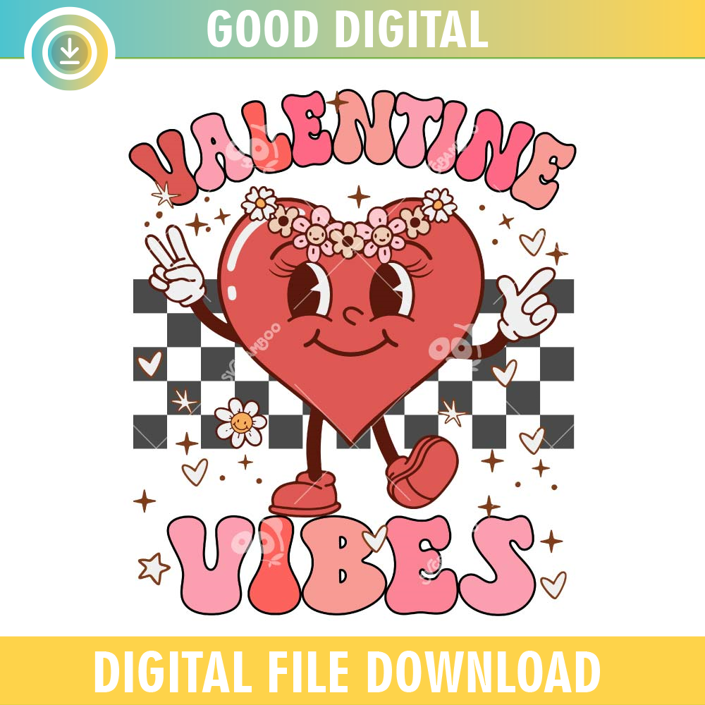Valentine Vibes Groovy Checkered SVG PNG.jpg