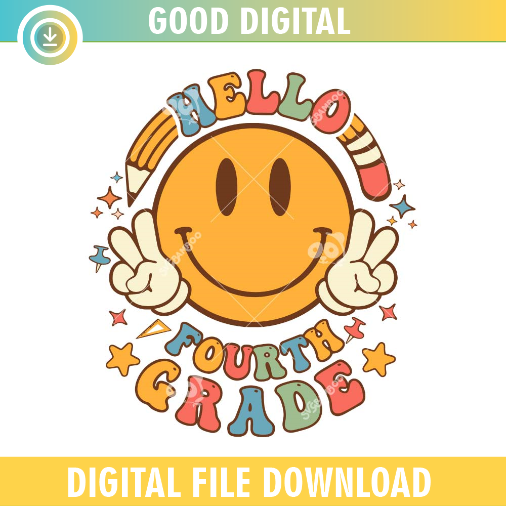 Hello Fourth Grade SVG PNG.jpg