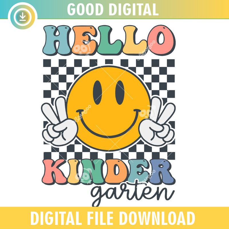 Hello Kinder Garten Retro Smile SVG PNG.jpg