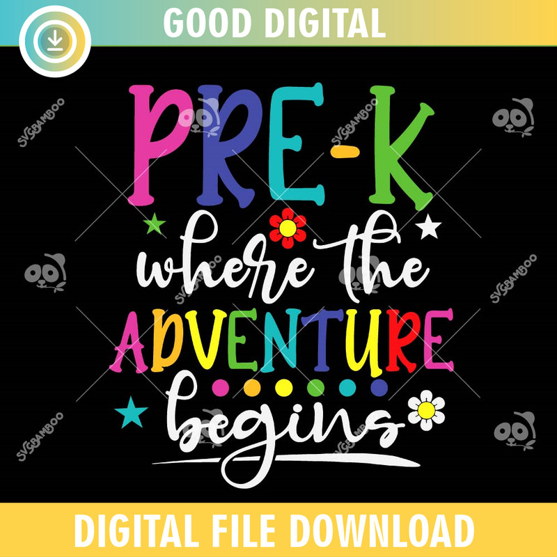 Pre K Where The Adventure Begins SVG PNG.jpg