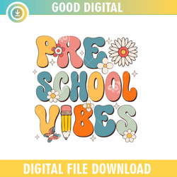 retro preschool vibes back to school svg,100th day of school,back to school,school,100 days svg, teacher svg, school svg