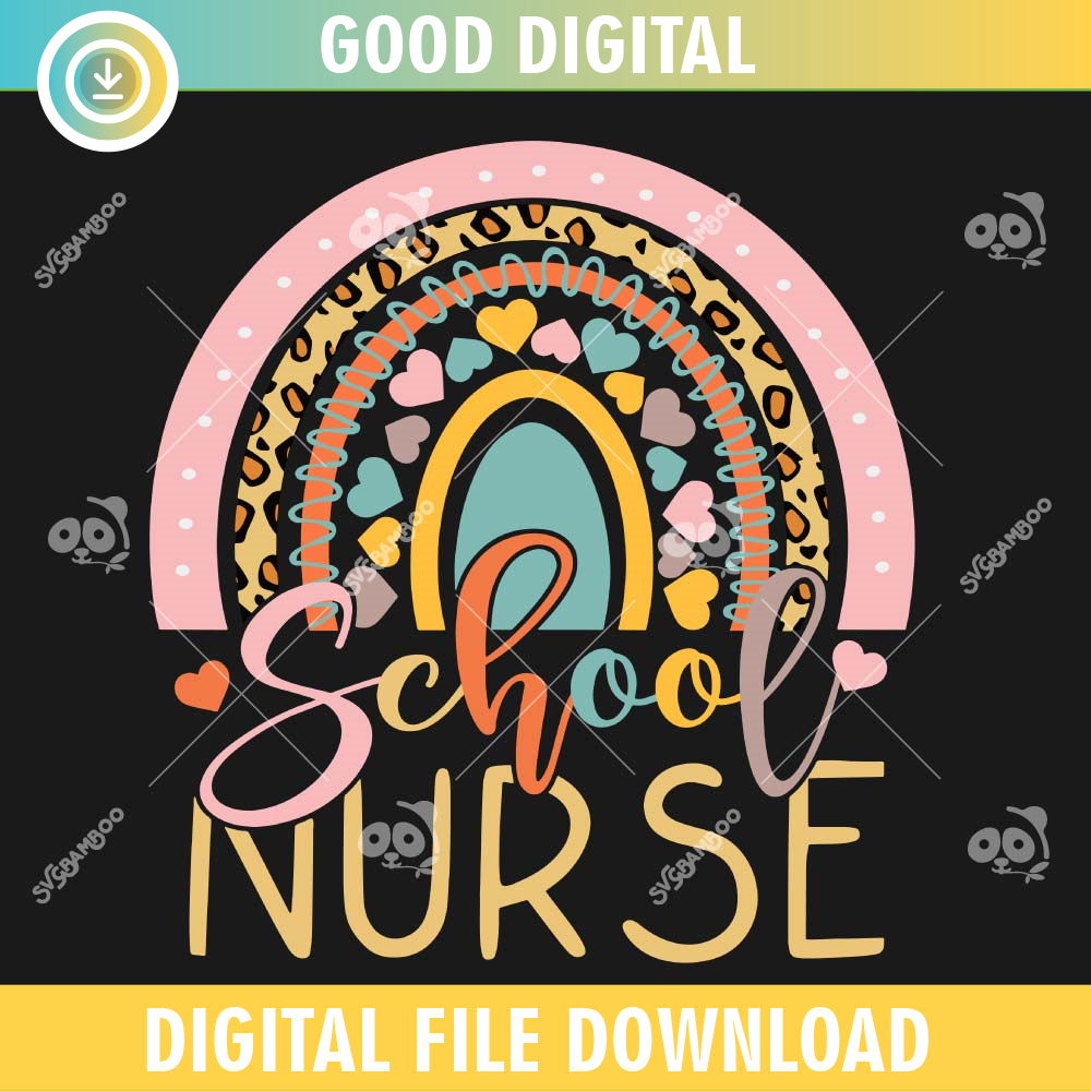 School Nurse Rainbow Leopard SVG PNG.jpg