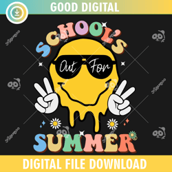 schools out for summer smiley face ,100th day of school,back to school,school,100 days svg, teacher svg, school svg