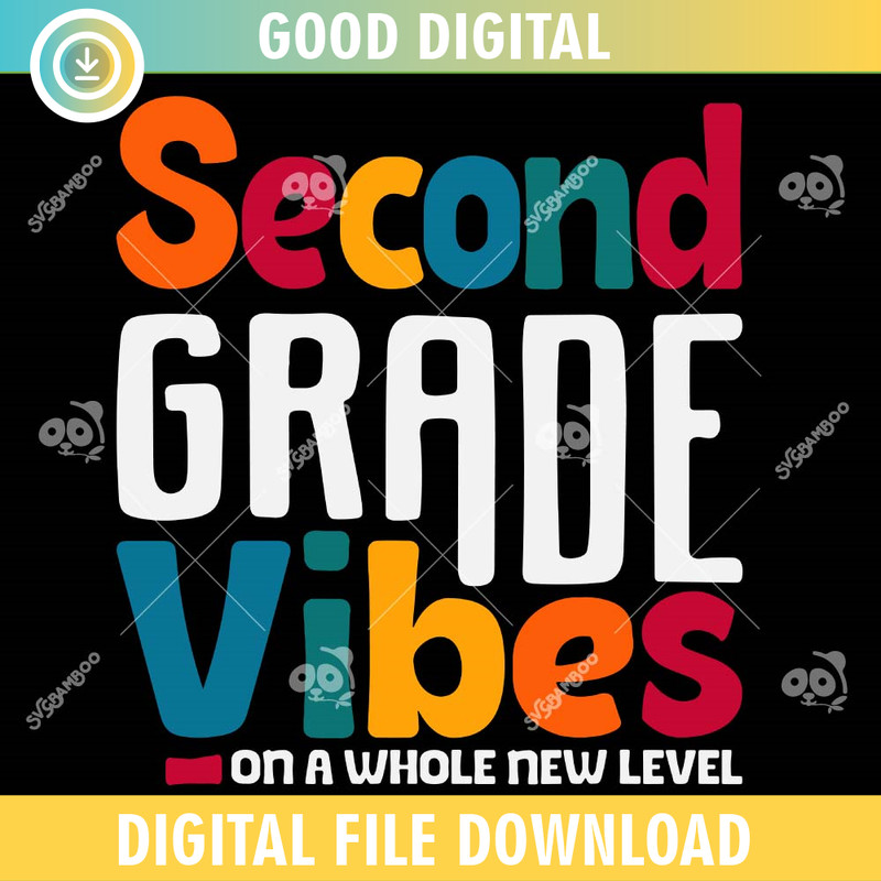 Second Grade Vibes Vintage SVG PNG.jpg