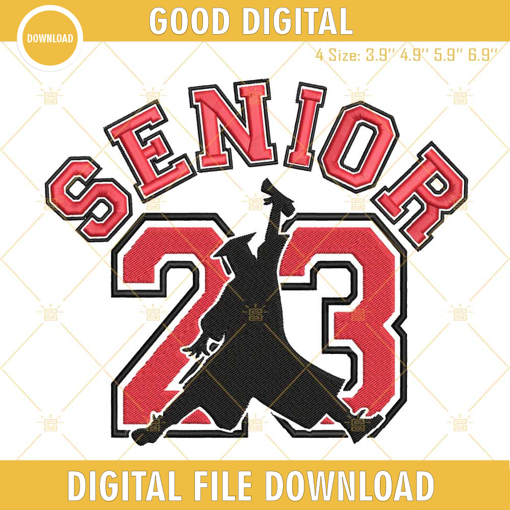 Air Senior 23 Embroidery Designs, Senior 2023 Machine Embroidery Design.jpg