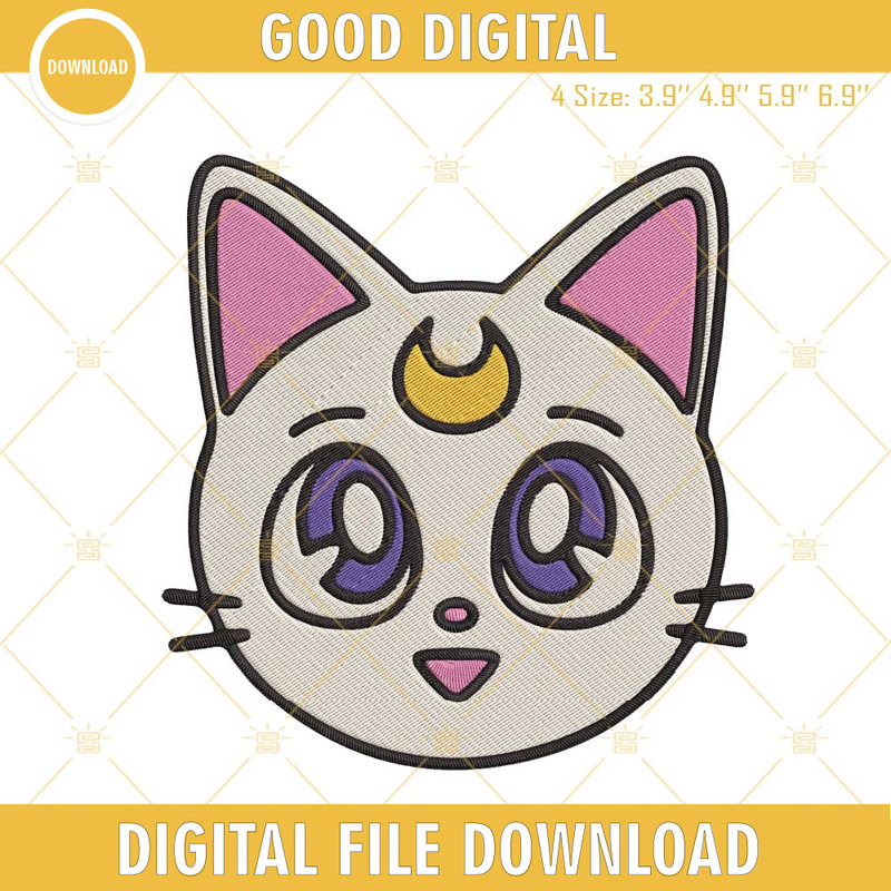 Artemis Sailor Moon Embroidery Files, Anime Embroidery Designs Digital Download.jpg