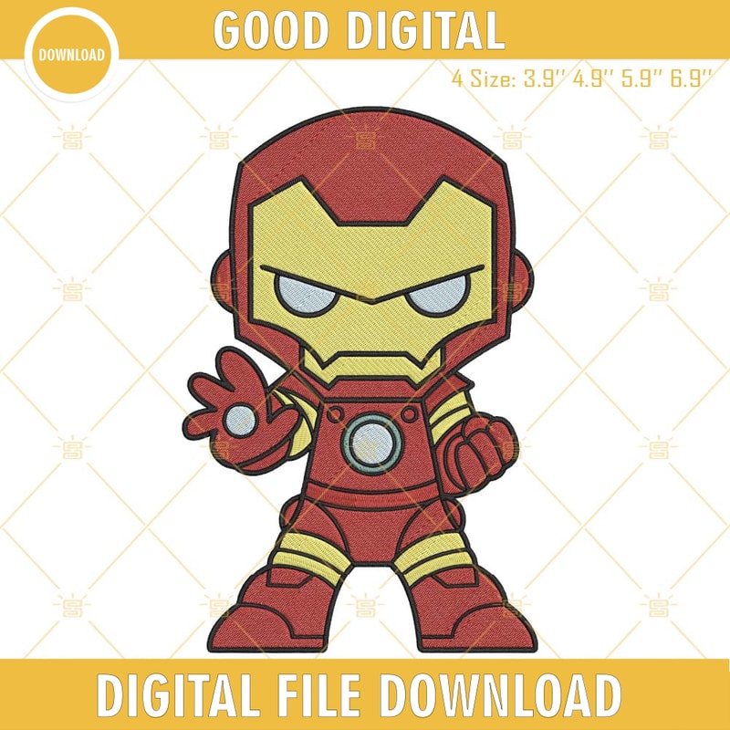 Baby Iron Man Embroidery Files, Super Hero Embroidery Designs.jpg