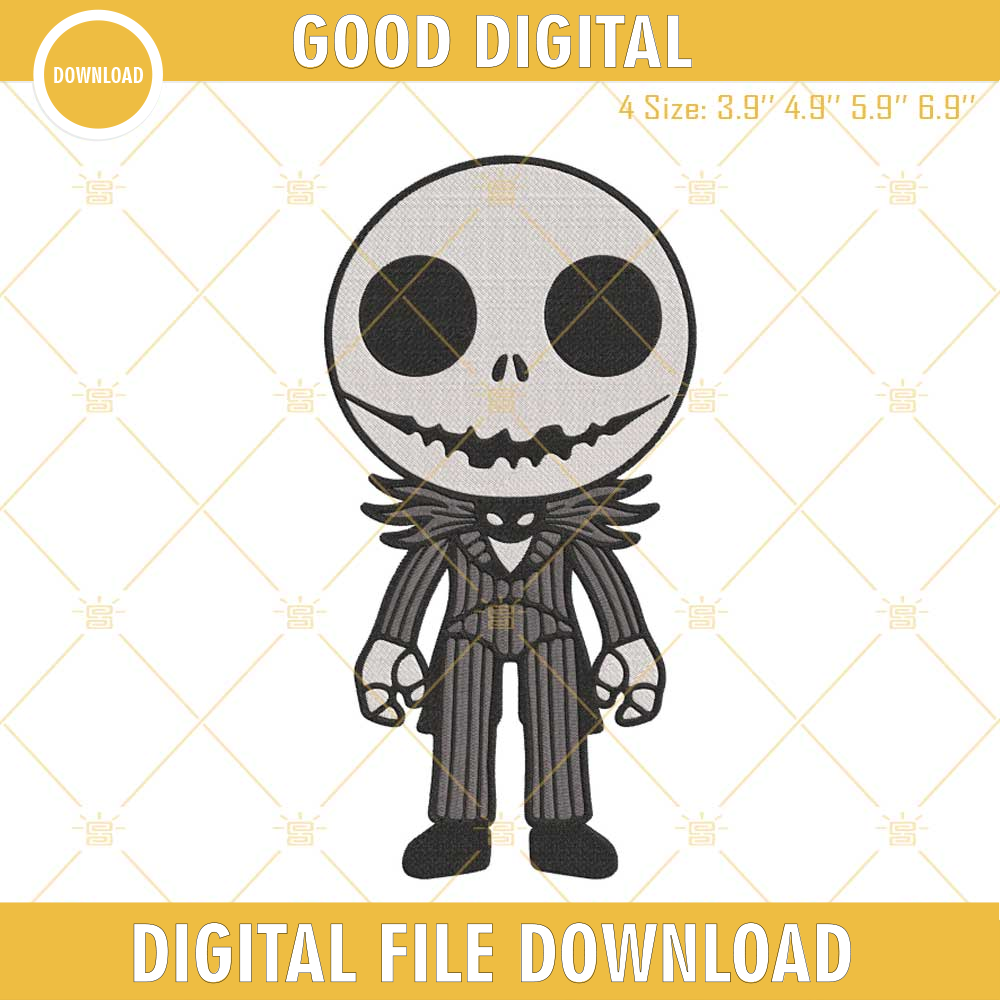Baby Jack Skellington Embroidery Designs, Nightmare Before Christmas Halloween Embroidery Files.jpg