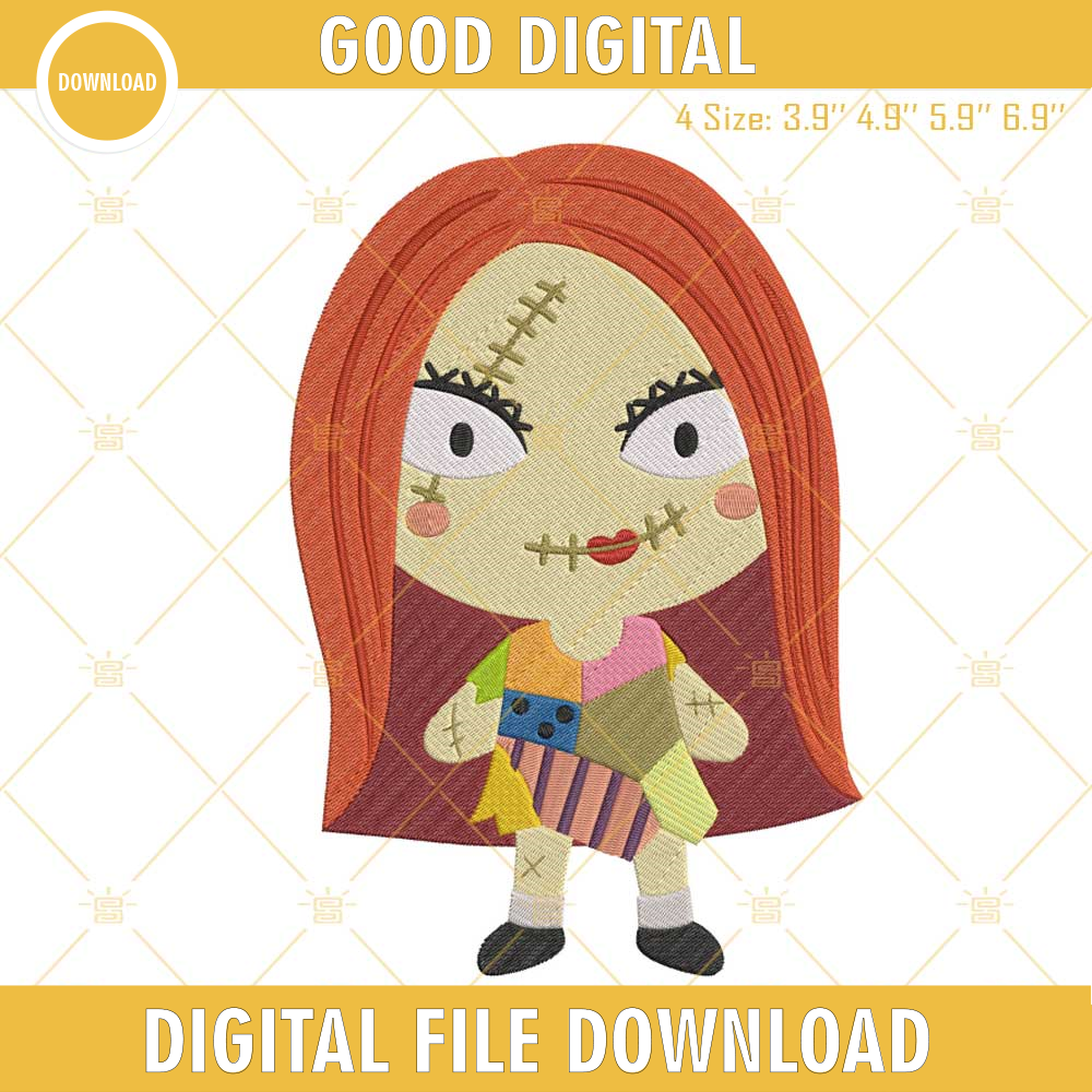 Baby Sally Embroidery Designs, Nightmare Before Christmas Machine Embroidery files.jpg