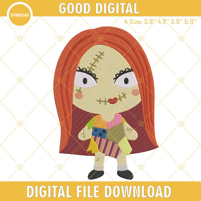 Baby Sally Embroidery Designs, Nightmare Before Christmas Machine Embroidery files.jpg