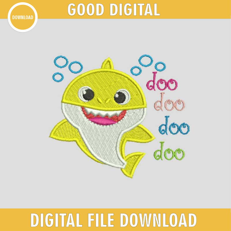Baby Shark Embroidery Design, Baby Shark Doo Doo Doo Doo Embroidery Files.jpg