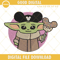 Baby Yoda Embroidery Designs, Disney Baby Yoda Mouse Ears Snacks Machine Embroidery Design.jpg