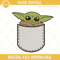 Baby Yoda In Pocket Embroidery Designs, Star Wars Embroidery Pattern Files For Shirt.jpg
