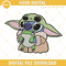 Baby Yoda Stitch Holding Frog Machine Embroidery Design File, Stitch Baby Yoda Embroidery Designs.jpg