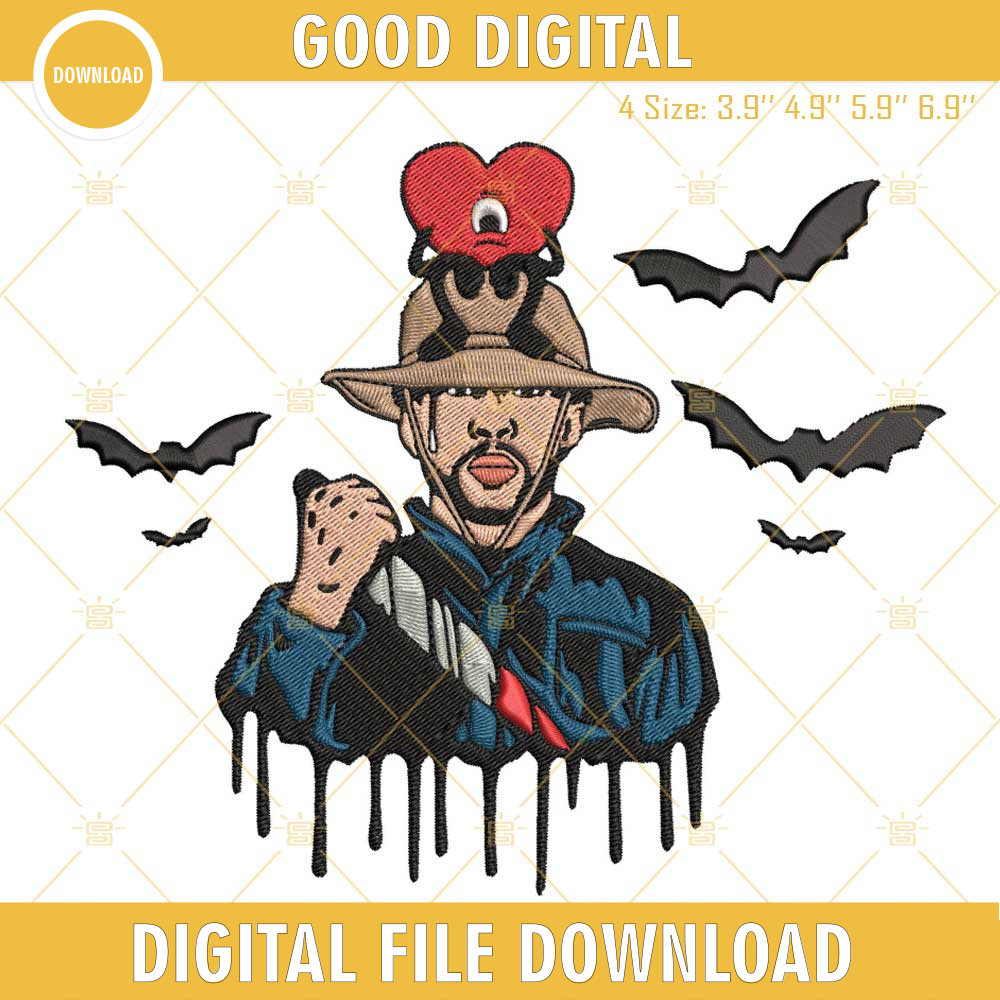 Bad Bunny Michael Myers Halloween Embroidery Designs.jpg