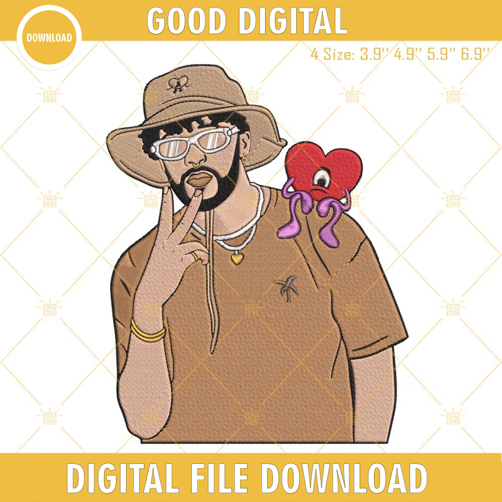 Bad Bunny Un Verano Sin Ti Machine Embroidery Design, Bad Bunny Embroidery Pattern.jpg