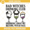 Bad Witch Drinking Club Disney Embroidery Files, Wine Halloween Embroidery Designs.jpg