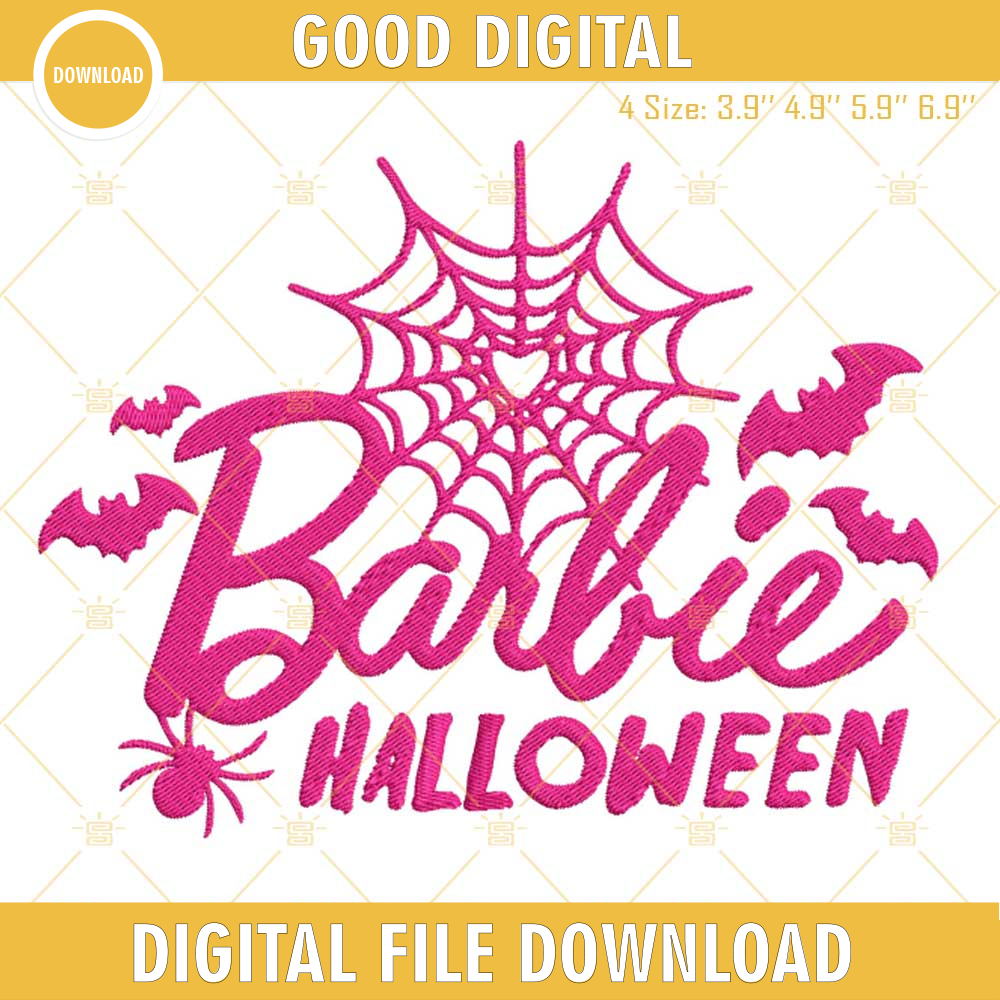 Barbie Halloween Embroidery Designs, Spooky Barbie Embroidery Files.jpg
