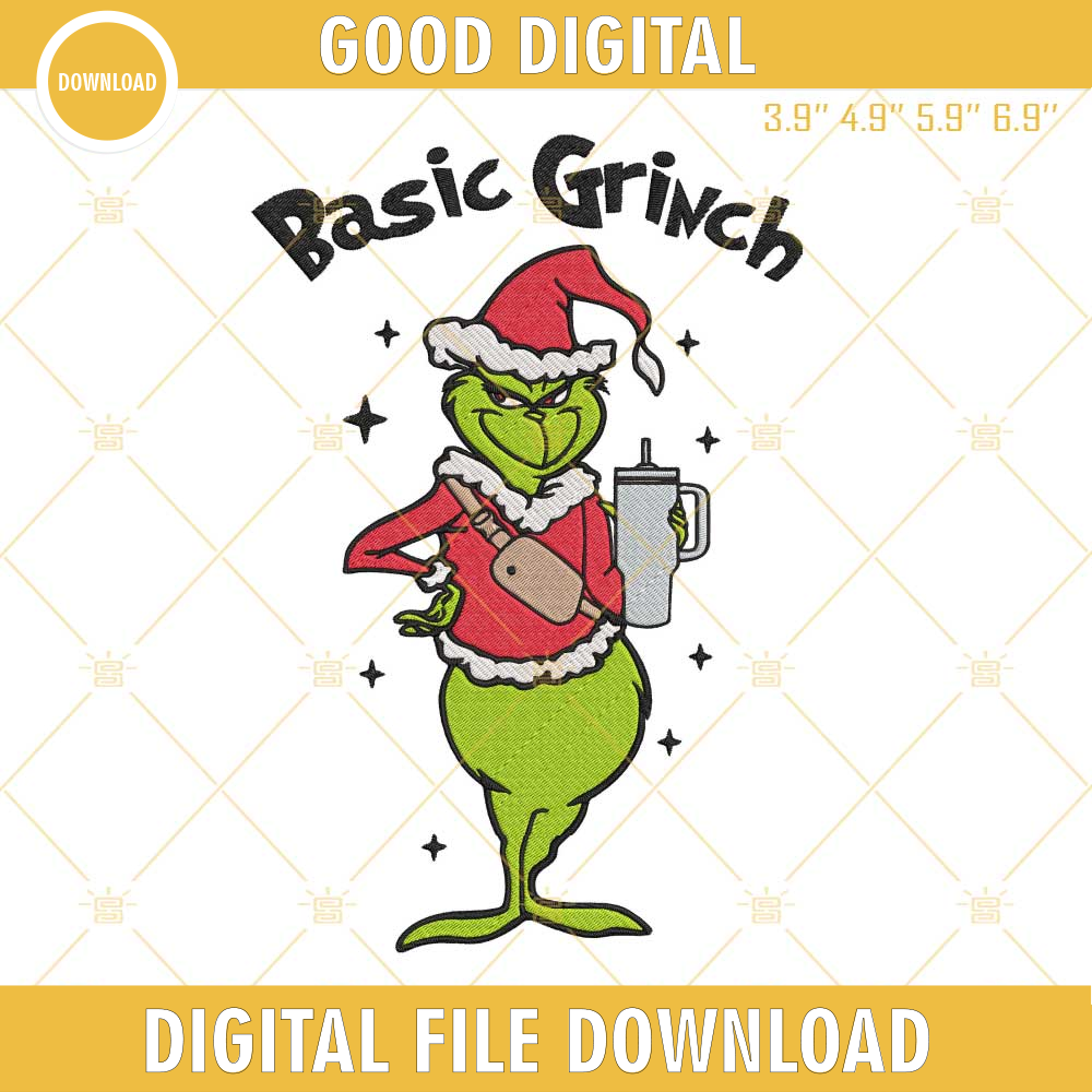 Basic Grinch Stanley Tumbler Embroidery Design Files.jpg