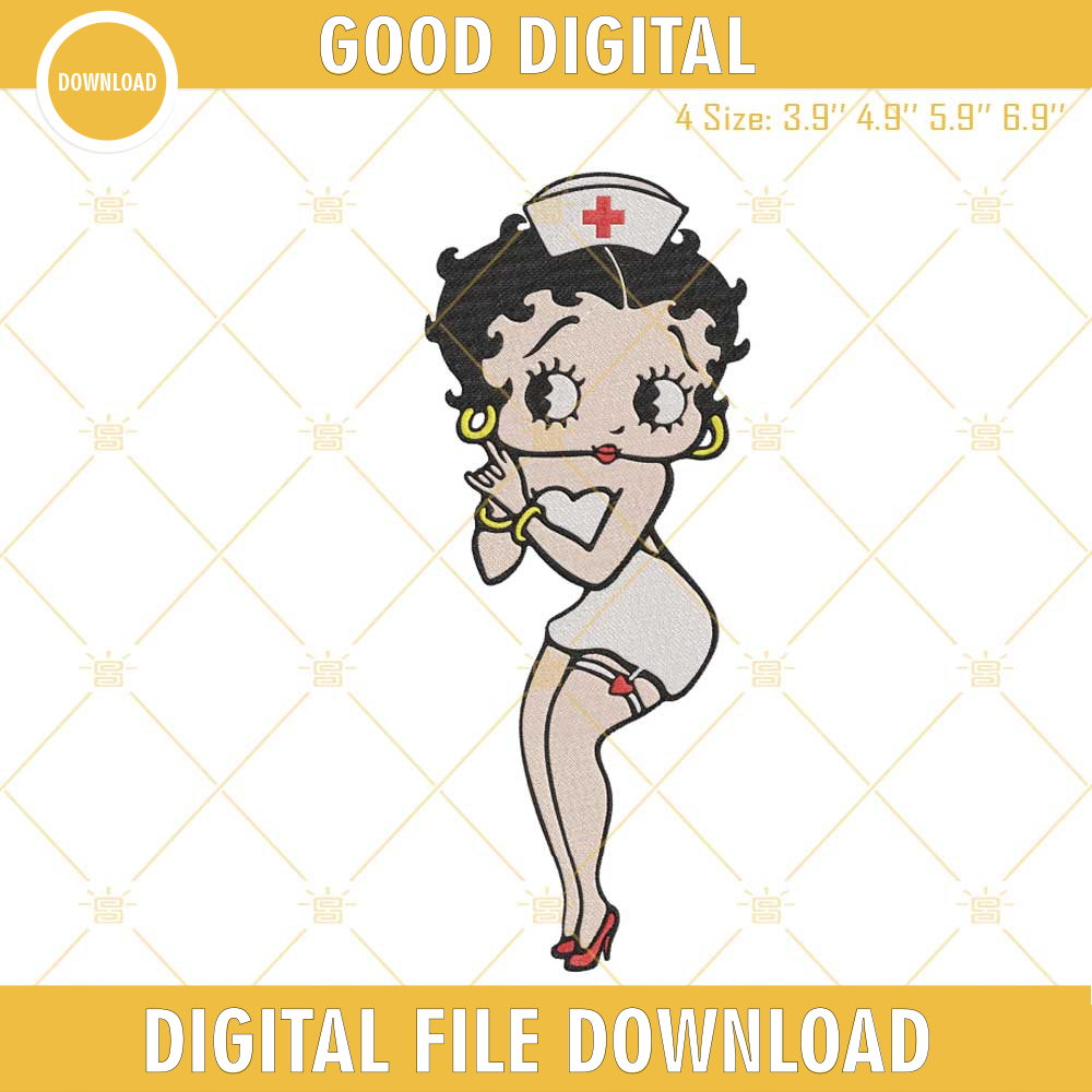 Betty Boop Nurse Machine Embroidery Design File.jpg