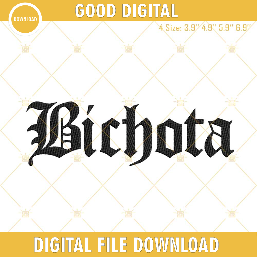 Bichota Logo Embroidery Designs, Karol G Embroidery Files.jpg