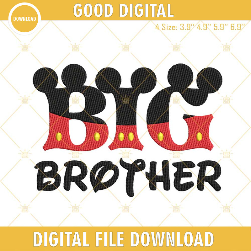 Big Brother Mickey Machine Embroidery Designs, Disney Family Embroidery Files.jpg