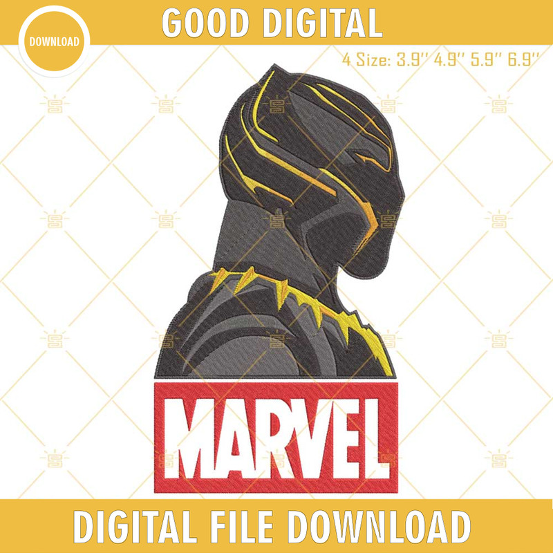 Black Panther Marvel Embroidery Designs, Wakanda Forever Machine Embroidery Files.jpg
