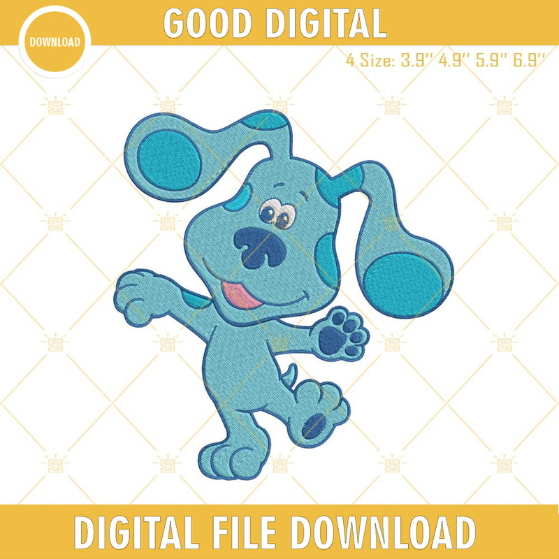 Blues Clues Dog Machine Embroidery Design File.jpg