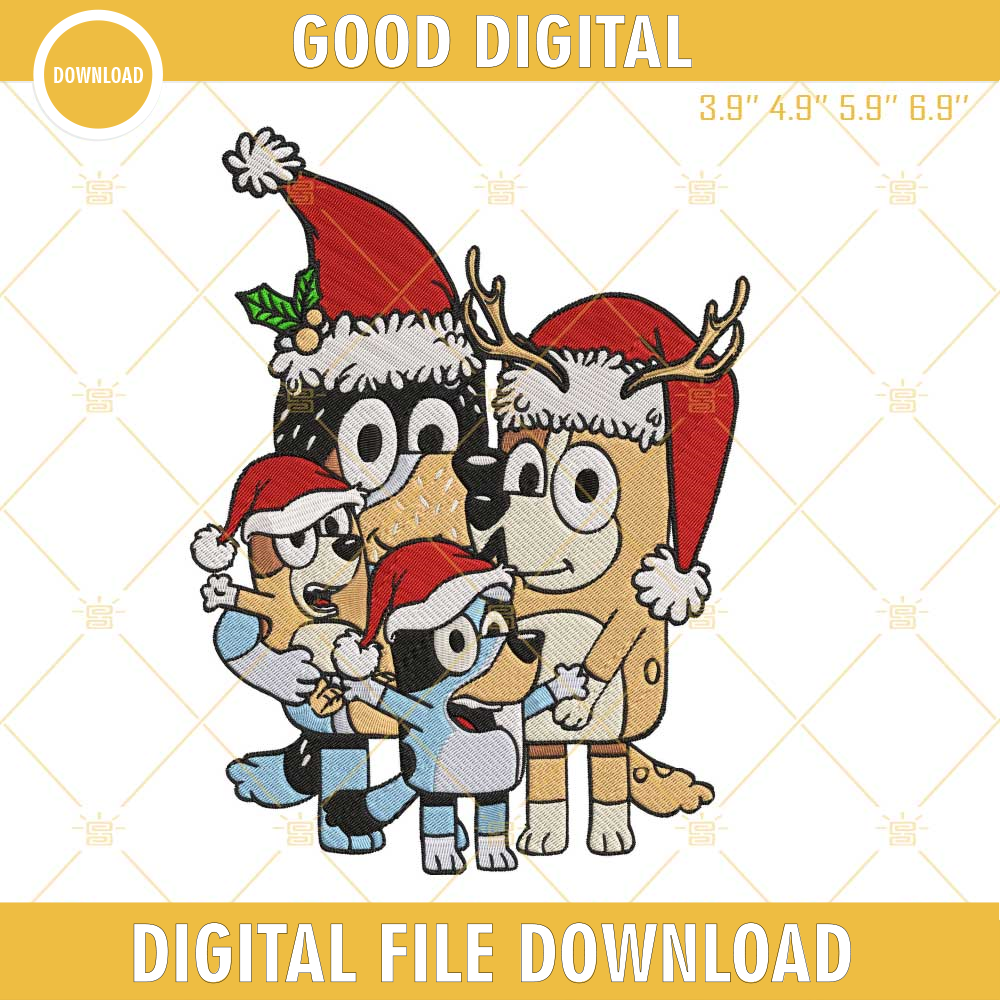 Bluey Family Merry Christmas Embroidery Design Files.jpg