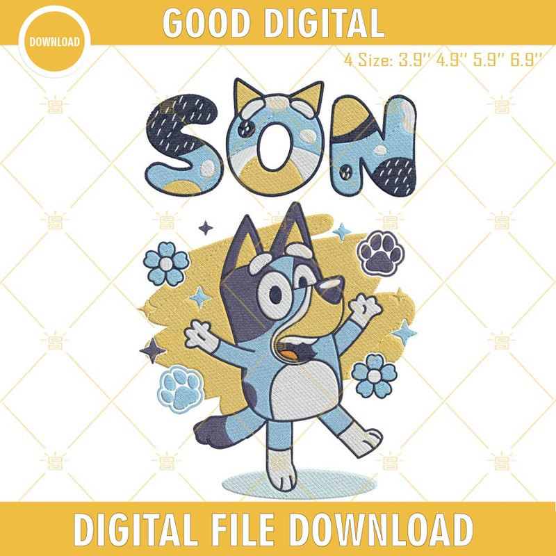 Bluey Son Embroidery Designs, Bluey Heeler Embroidery Files.jpg