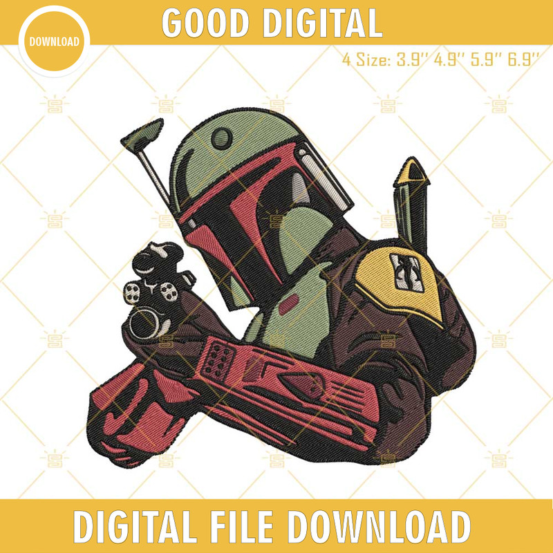 Boba Fett Embroidery Designs, The Mandalorian Star Wars Machine Embroidery Files.jpg