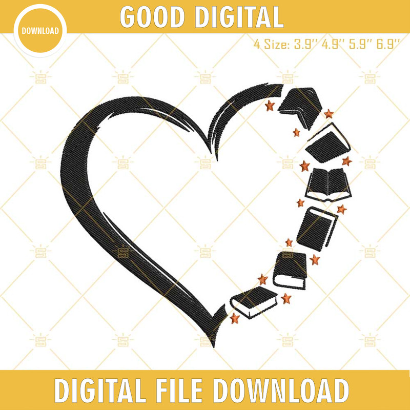 Books Heart Embroidery Designs, Bookish Embroidery Files.jpg