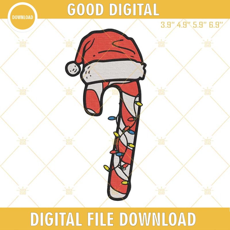Candy Cane Christmas Lights Embroidery Design Files.jpg