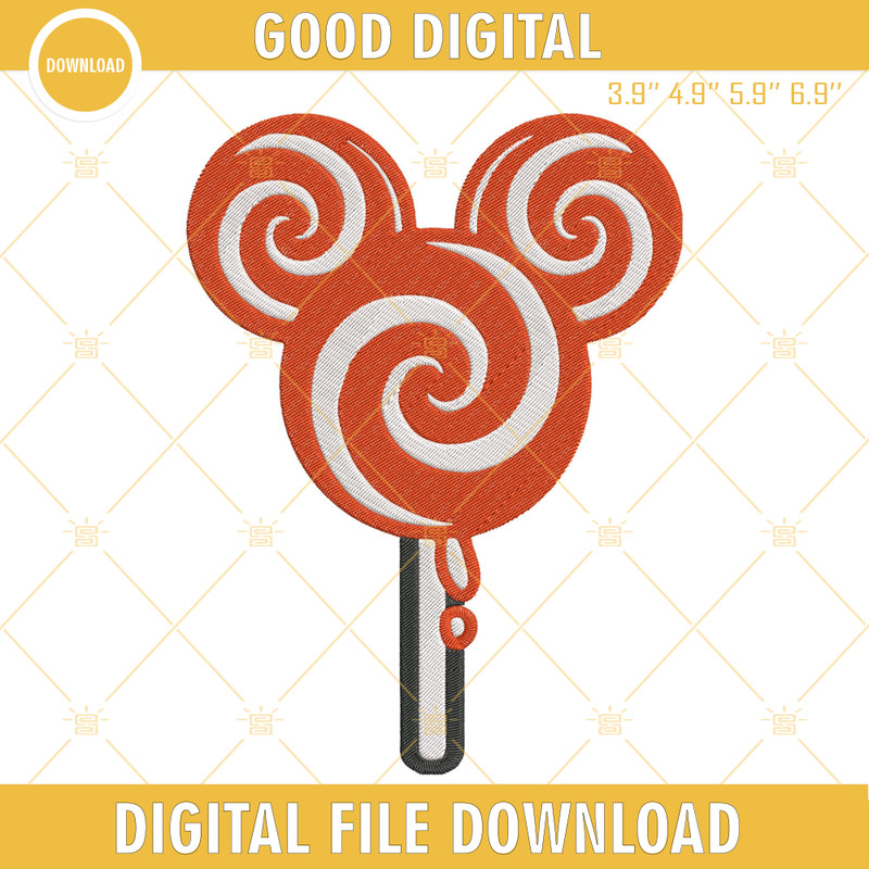 Candy Cane Lollipop Christmas Mickey Embroidery Design File.png