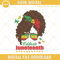 Celebrate Juneteenth Embroidery Designs, Black Woman Messy Bun Embroidery Files.jpg