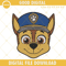 Chase Head Paw Patrol Embroidery Designs, Dog Cartoon Embroidery Files.jpg