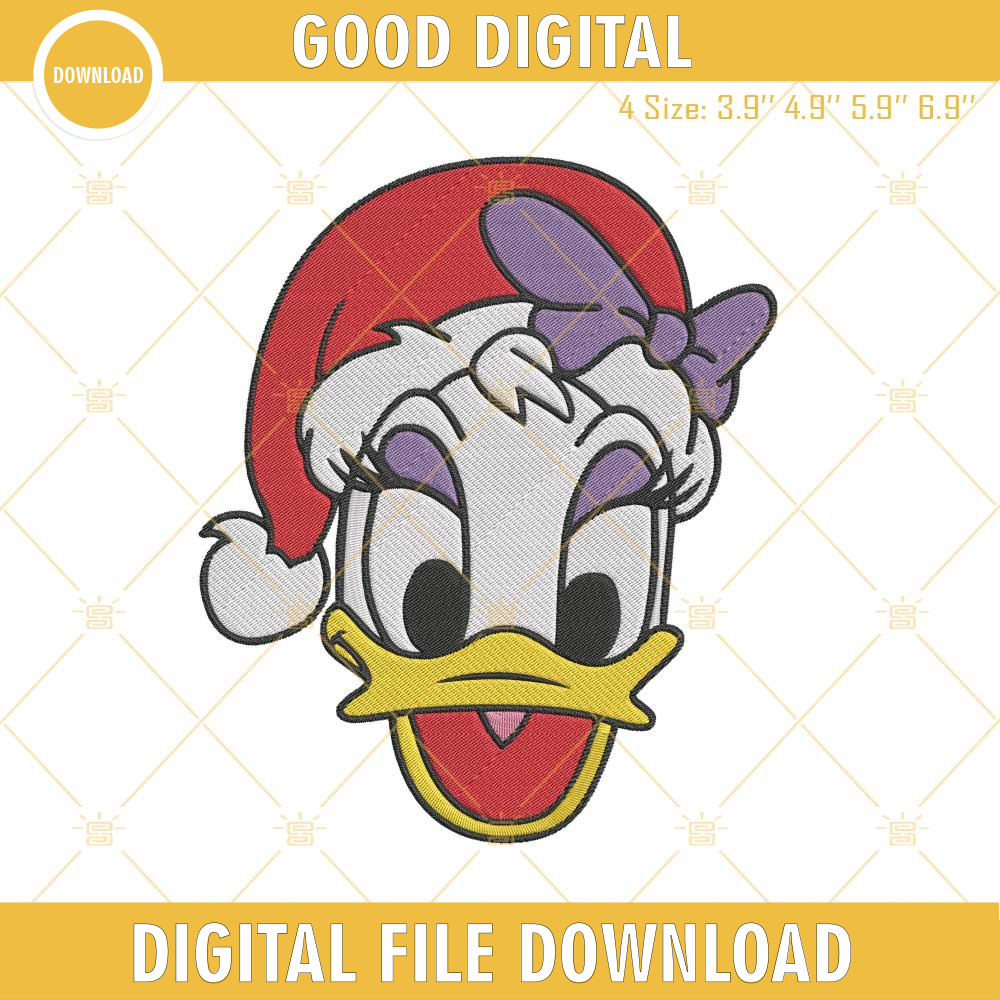 Christmas Daisy Duck Machine Embroidery Design File.jpg