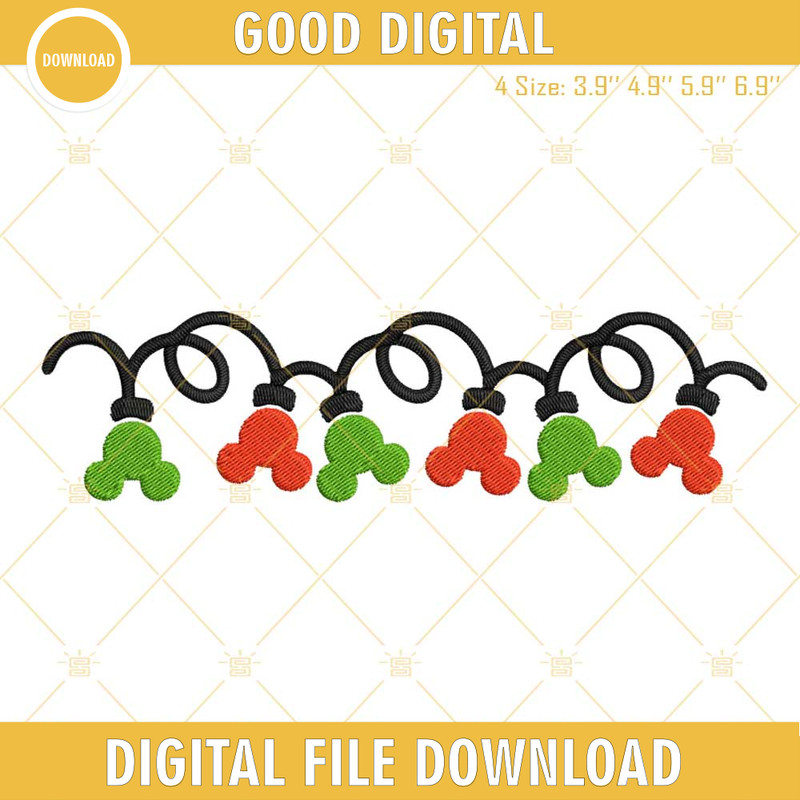 Christmas Light Mickey Head Embroidery Design File.jpg