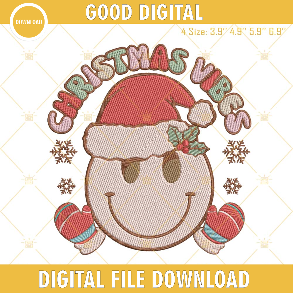 Christmas Vibes Smiley Face Machine Embroidery Designs.jpg