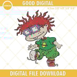 chuckie finster rugrats machine embroidery design file, embroidery design,embroidery design svg, embroidery