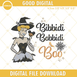 cinderella halloween machine embroidery design file, embroidery design,embroidery design svg, embroidery